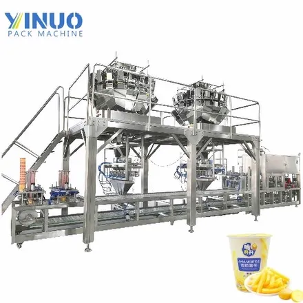Multihead Weigher chips Cup Filling and Sealing Machine