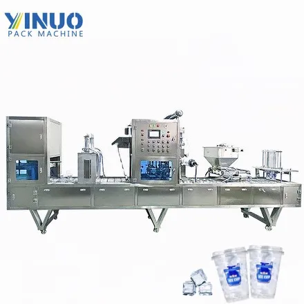 2 Lane Ice Cup Filling, Sealing and Capping Packaging Machine