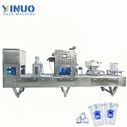 2 Lane Ice Cup Filling, Sealing and Capping Packaging Machine