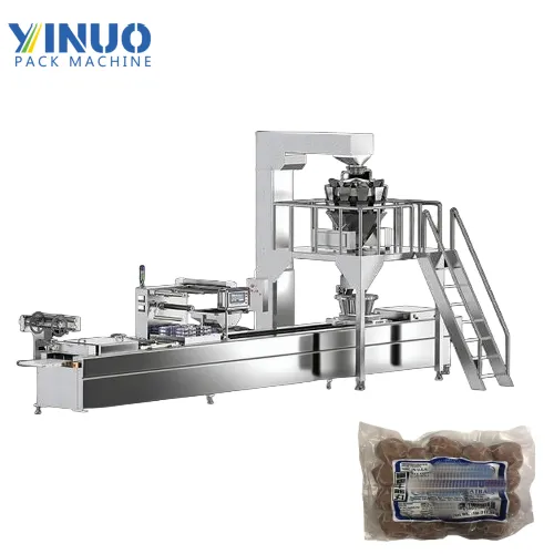 Multihead Weigher Thermoforming Fill and Seal Packaging Machine | Automatic Stretch Film Packing Equipment