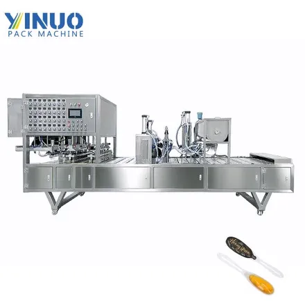 Instant Coffee Creamer Spoon, Nutella, Peanut Butter & Honey Spoon Filling and Sealing Machine | Automatic Spoon Packaging Equipment