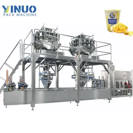 Multihead Weigher chips Cup Filling and Sealing Machine