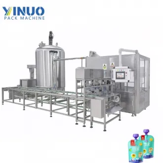 Automatic Spout Pouch Filling and Capping Machine for Fruit Puree, Juice, Yogurt, Baby Food Packaging