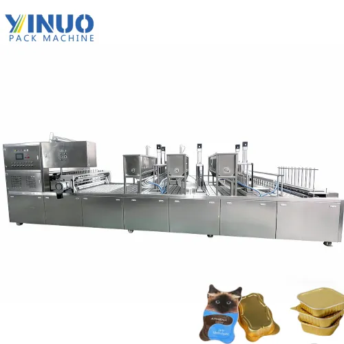 Aluminum Foil Tray Meat Paste Filling & Sealing Machine