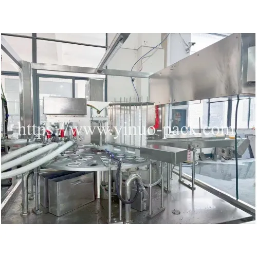 2 Lane Rotary Roll Film Filling and Sealing Machine | Pudding Cup & Yogurt Cup Filling Closing Machine